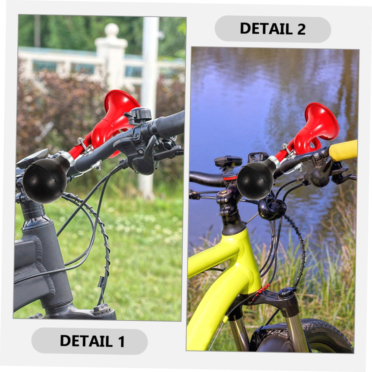 Abaodam Corno in Bicicletta retrò Clacson da Bicicletta Corno di Bici Manubrio Maniglia Pulsante del Corno con Tromba Annata Campana Fornitura Bici Lega di Alluminio