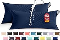 Vista 44 de Utopia Bedding Protector de almohada impermeable, con cremallera, paquete de 2, beige, estándar, funda de almohada a prueba de chinches, de 20 x 26