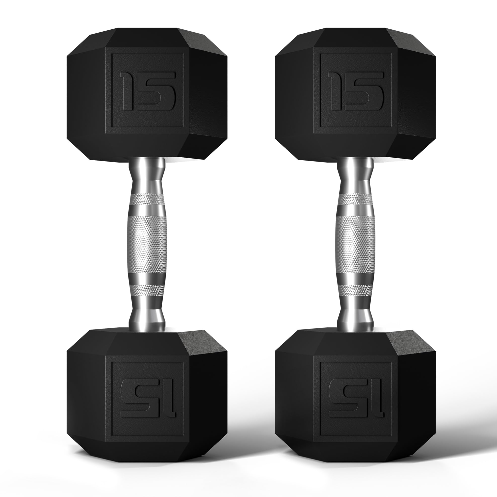 Manubri Esagonali In Ghisa Gommata - Pesi Da 2.5 A 35kg, Impugnatura Ergonomica | Per Home Gym E Allenamento