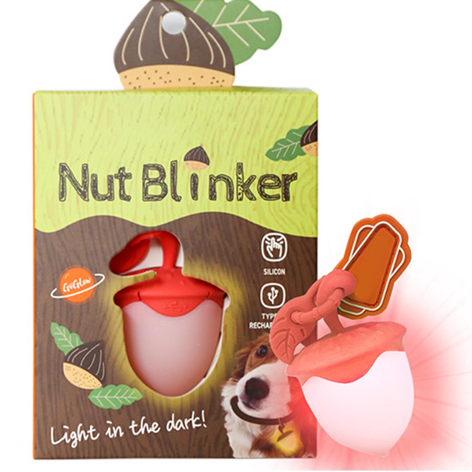 Collier de chien light étanche avec lumière de marche durable nocturne