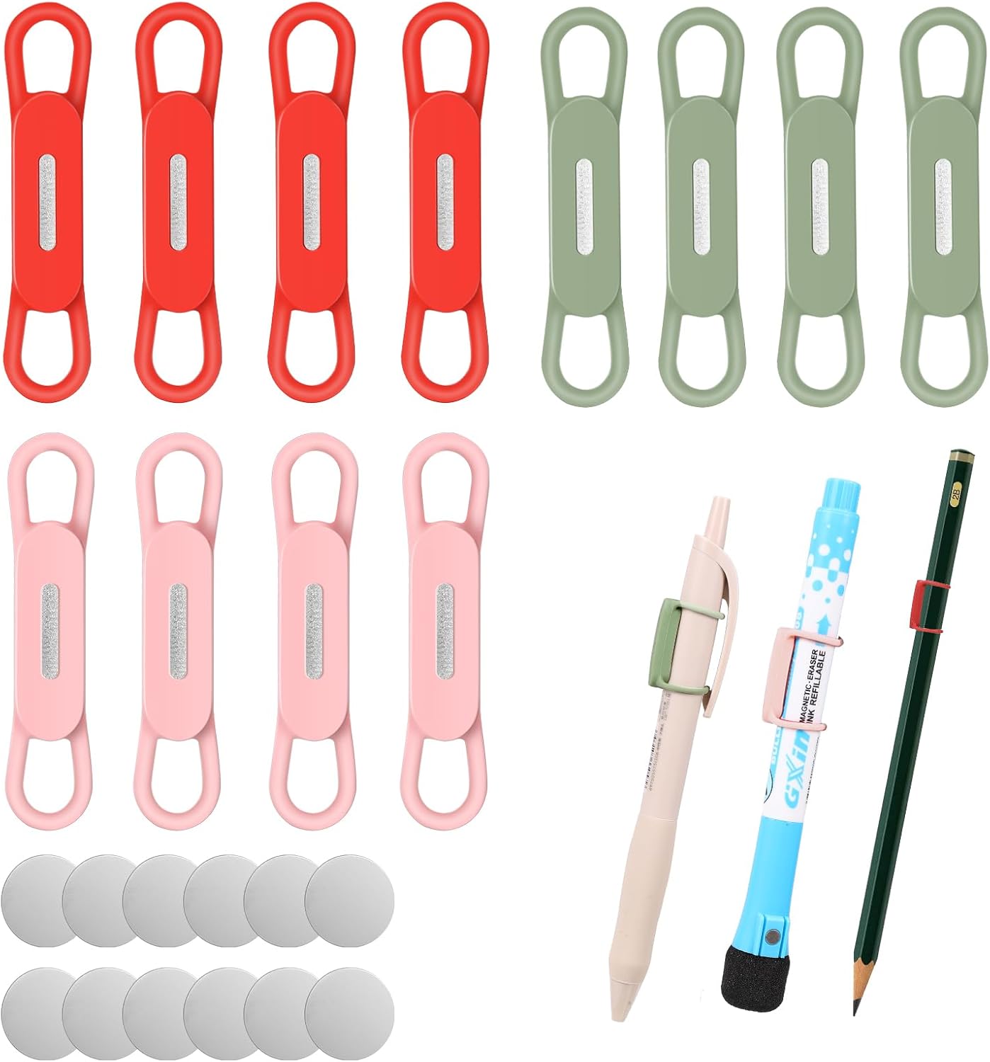 BOBOKA 12 Pack Pen Holder for Desk Silicone