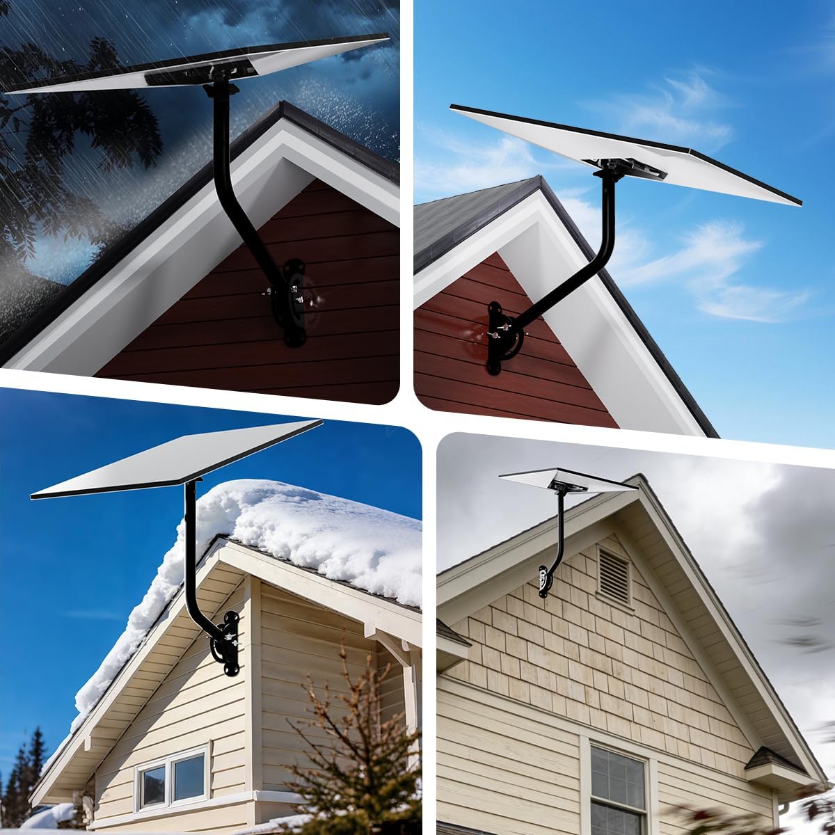 Gen 3 Starlink Mount, Adjustable Starlink Wall Mount & Roof Mount Kit with Aluminum Pipe Adapter, Standard Starlink Mounting Bracket for Home Roof & Eave Installation