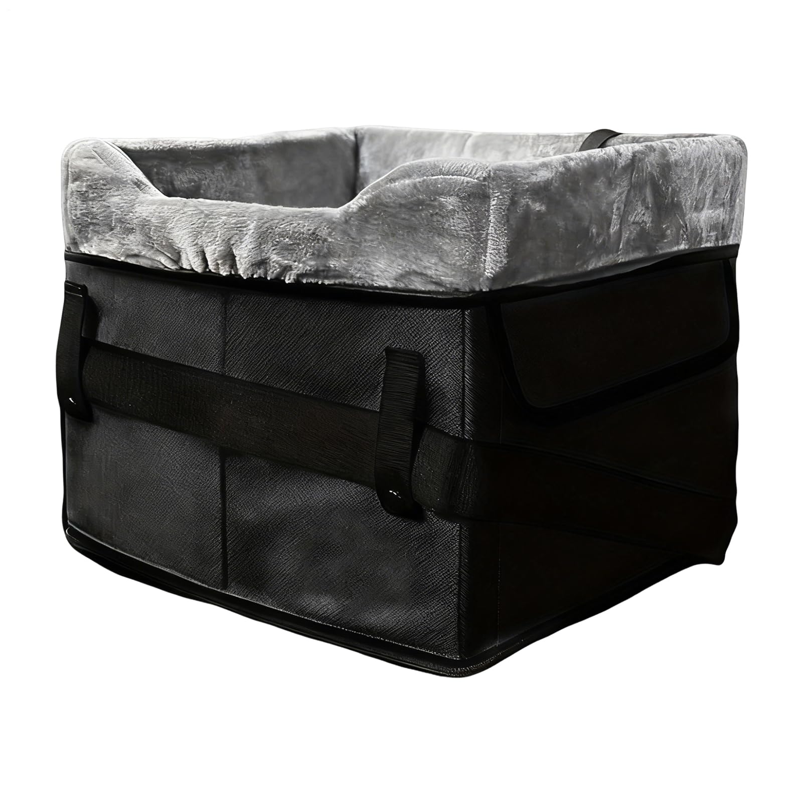 Asiento de Coche para Perros Cama Lavable De Peluche Para Cachorros | Cama Canina De Coche Con Bolsillos De Almacenamiento Para Mascotas Hasta 11 Kg En Coche Ajustable Varias Posiciones