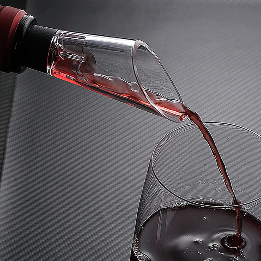 Elektrischer Korkenzieher-Set, elektrischer Flaschenöffner, nachfüllbarer Dekanter aus Edelstahl, Cuttermesser und Nachfüllständer, Geschenkset für Wein, Zuhause, Restaurant, Party und als Geschenk