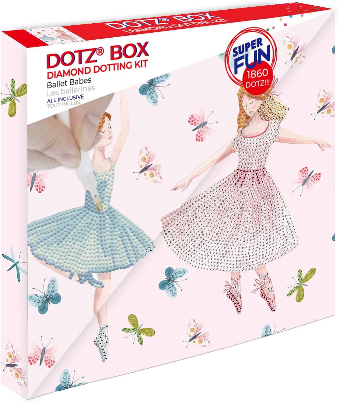 DIAMOND DOTZ Ballet Babes Dotz Box Dance Diamond Painting Kits for Adults - Diamond Art Kits a Relaxing Creative Craft Kit with Dotz Gems 11"x11"