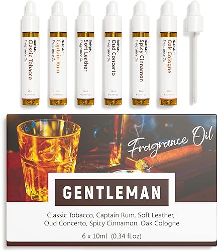 Gentleman - Juego de aceites aromáticos de alta calidad para difusor, vela, fabricación de jabón, perfumes, para hombre, aromaterapia, regalo para