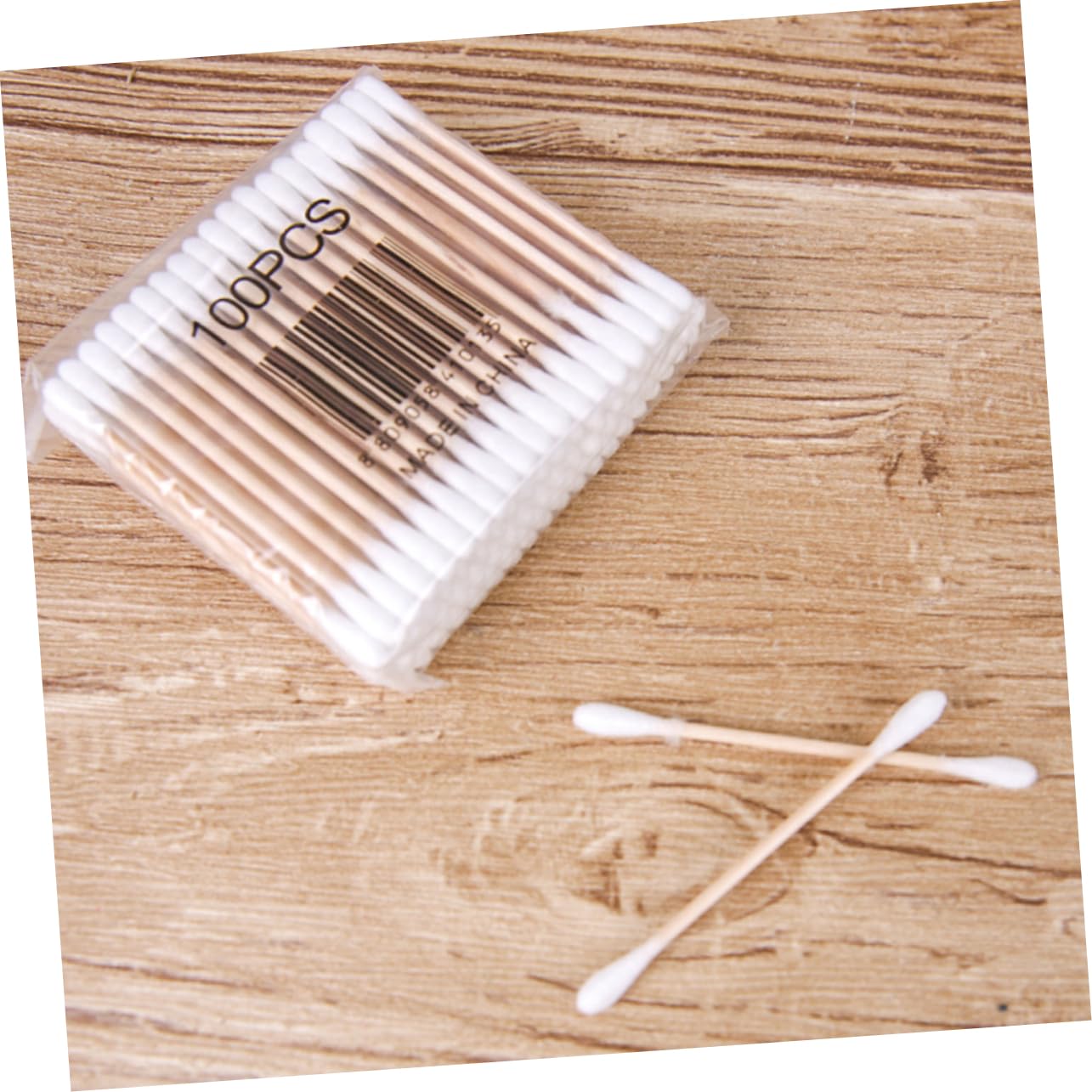Didiseaon Long Wooden Stick Cotton Swabs (500pcs) Double-ended Perfect for Ear Care