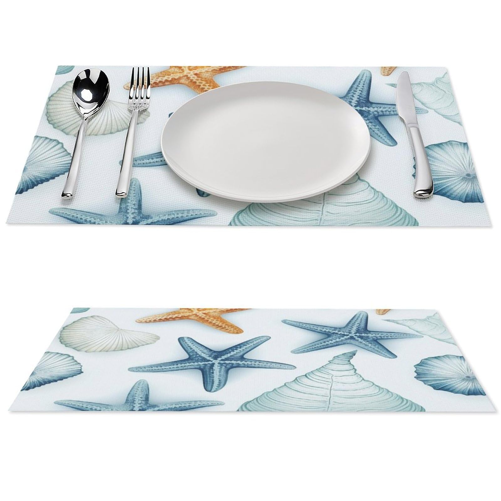 Sets de table pour repas en intérieur et extérieur lot de 6 en PVC souple