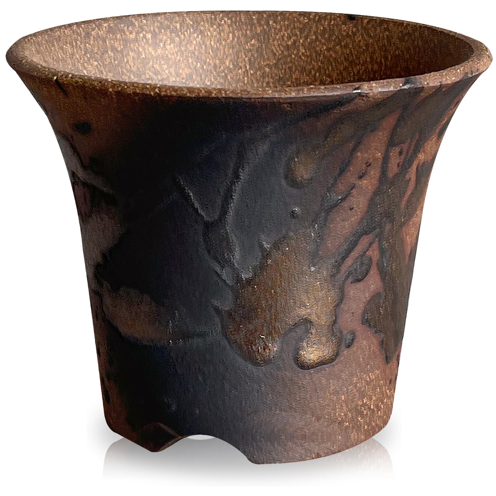 Amazon｜Kaiju Plant 萬古焼 3.5号 陶器鉢 ラッパ アガベ 多肉 塊根 用