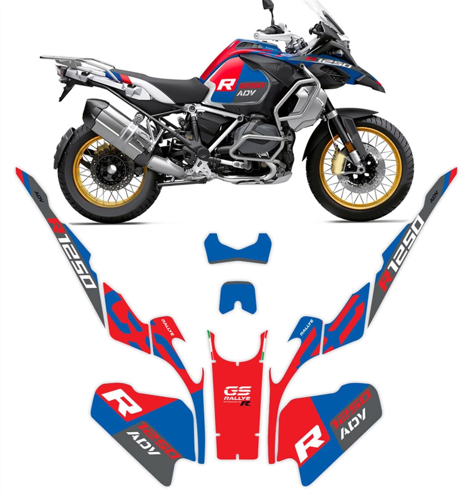Autocollant R1250GS carrosserie moto pour les voyages aventure