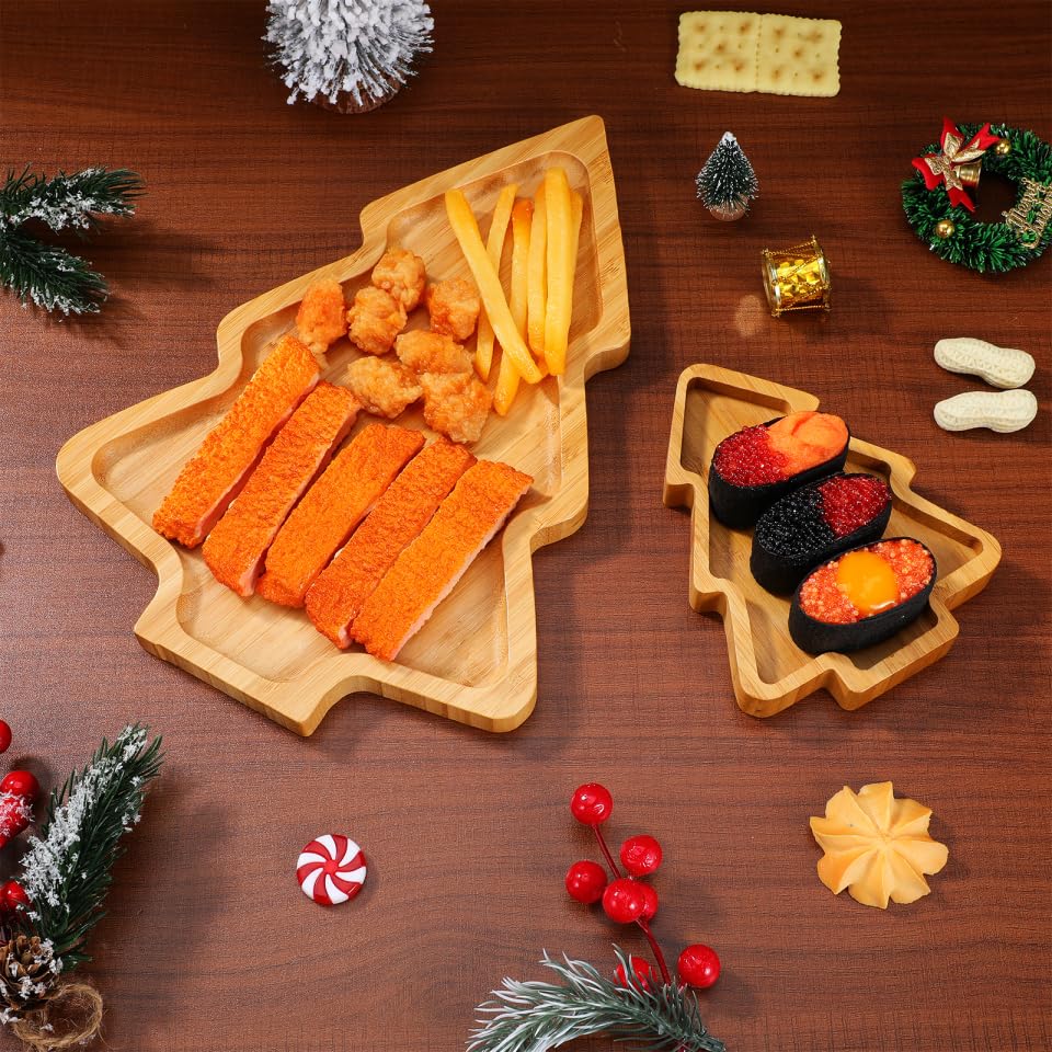 Set 2 Platos Madera Árbol Navidad Vai miniatura 6