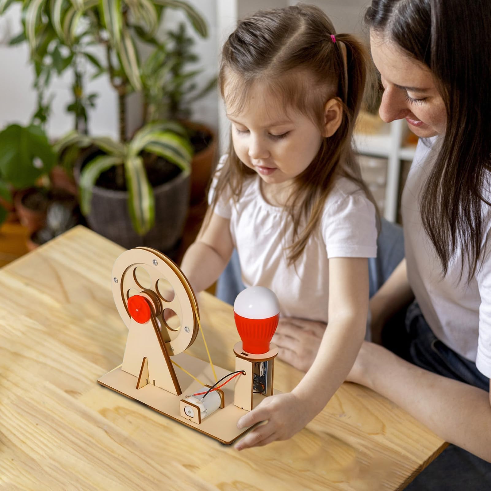 Kit Animation à Manivelle – TV Rétro En Bois – Projet STEM – Illusion D'optique – DIY éducatif