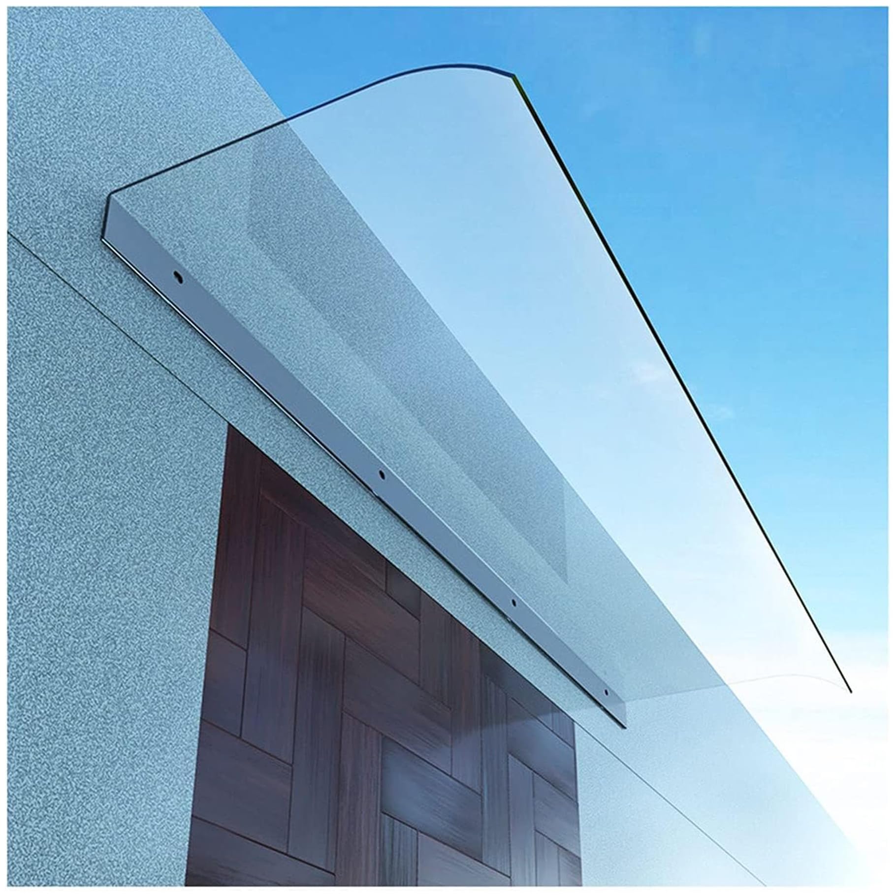 GJMSSMY Invisible Door Canopy, Transparent Protection Awning, Polycarbonate Door Cover for Rain & Snow, Weatherproof Outdoor Shelter (50x310cm)