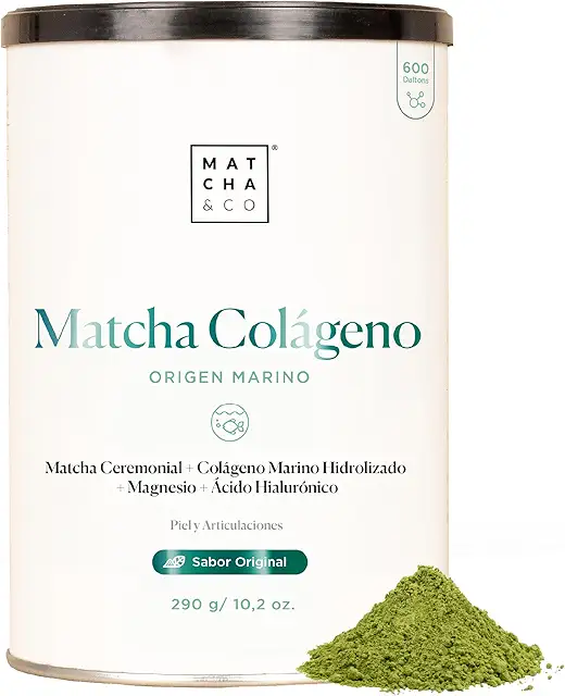 Matcha Collagen Powder - Colágeno Marino con Magnesio y Té Matcha - 290g