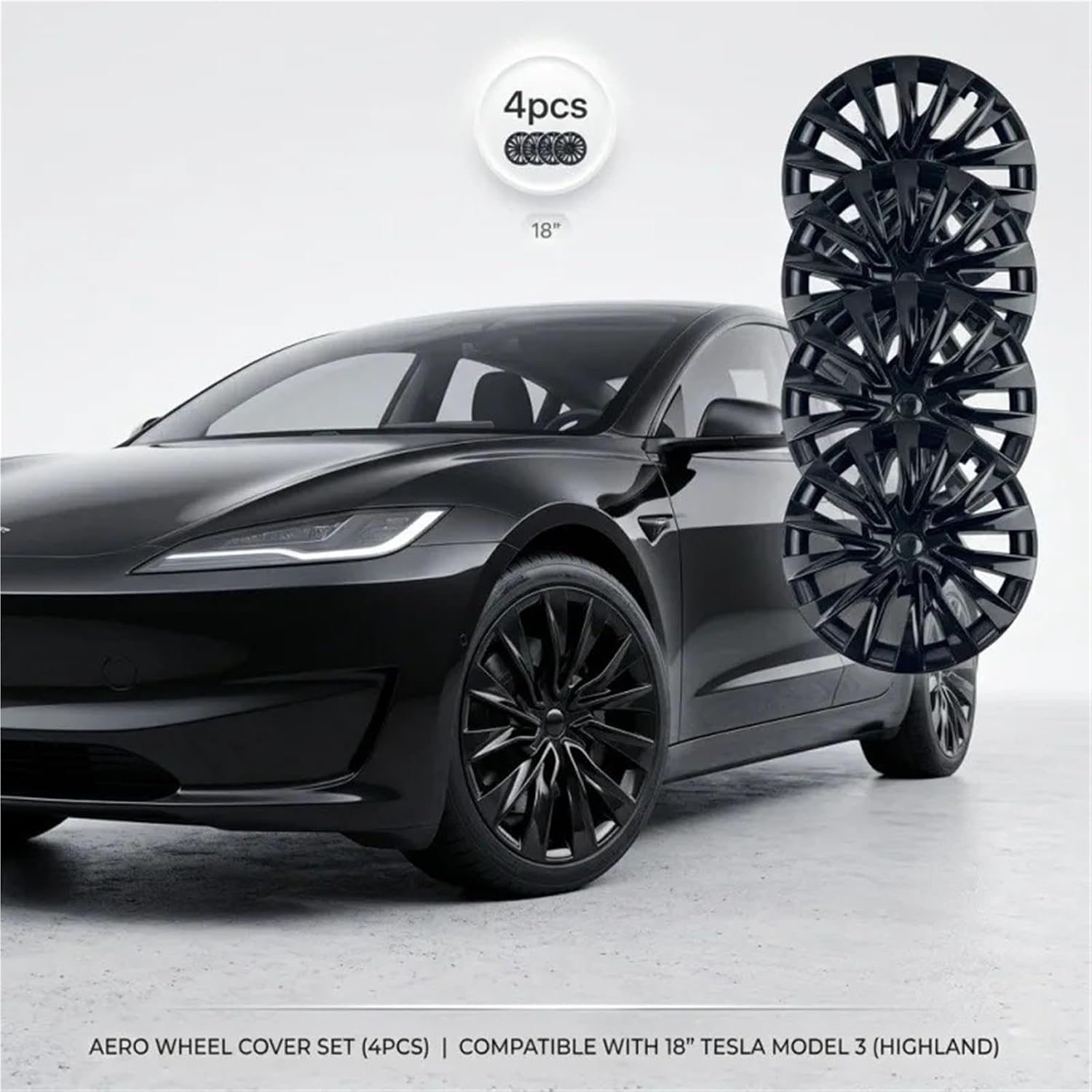 for Model 3 Highland Refresh 2024-2026 Replacement Turbine Rim Protector Covers Tuning Car Modification