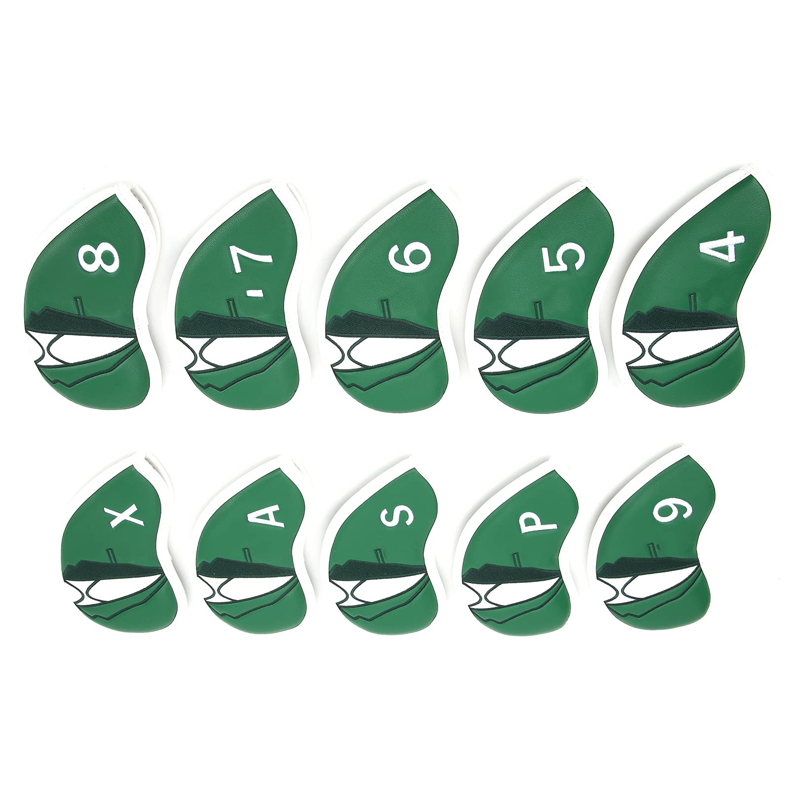 10 Unidades de Fundas para Cabezas de Palos de Golf, Juego de Fundas Impermeables y a Prueba de Polvo con Interior de Felpa numerado, Protector de Palos de Golf de Tela PU Gruesa