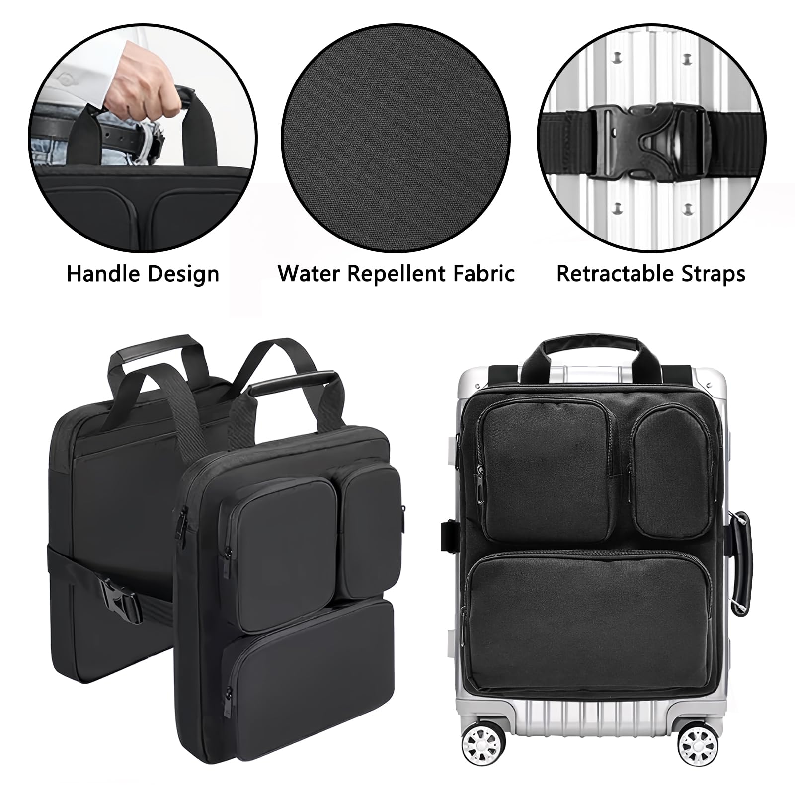 Musiin Travel Luggage Expansion Organizer for Musician, Holds Sheet Music, Straps, Capo, Strings, Cables - Image 4