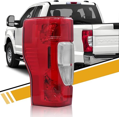 LIDNADY Lámpara trasera de luz trasera, compatible con Ford Super Duty F250 F350 20-22 2020 2021 2022 sin LED punto no ciego, repuesto de lámpara