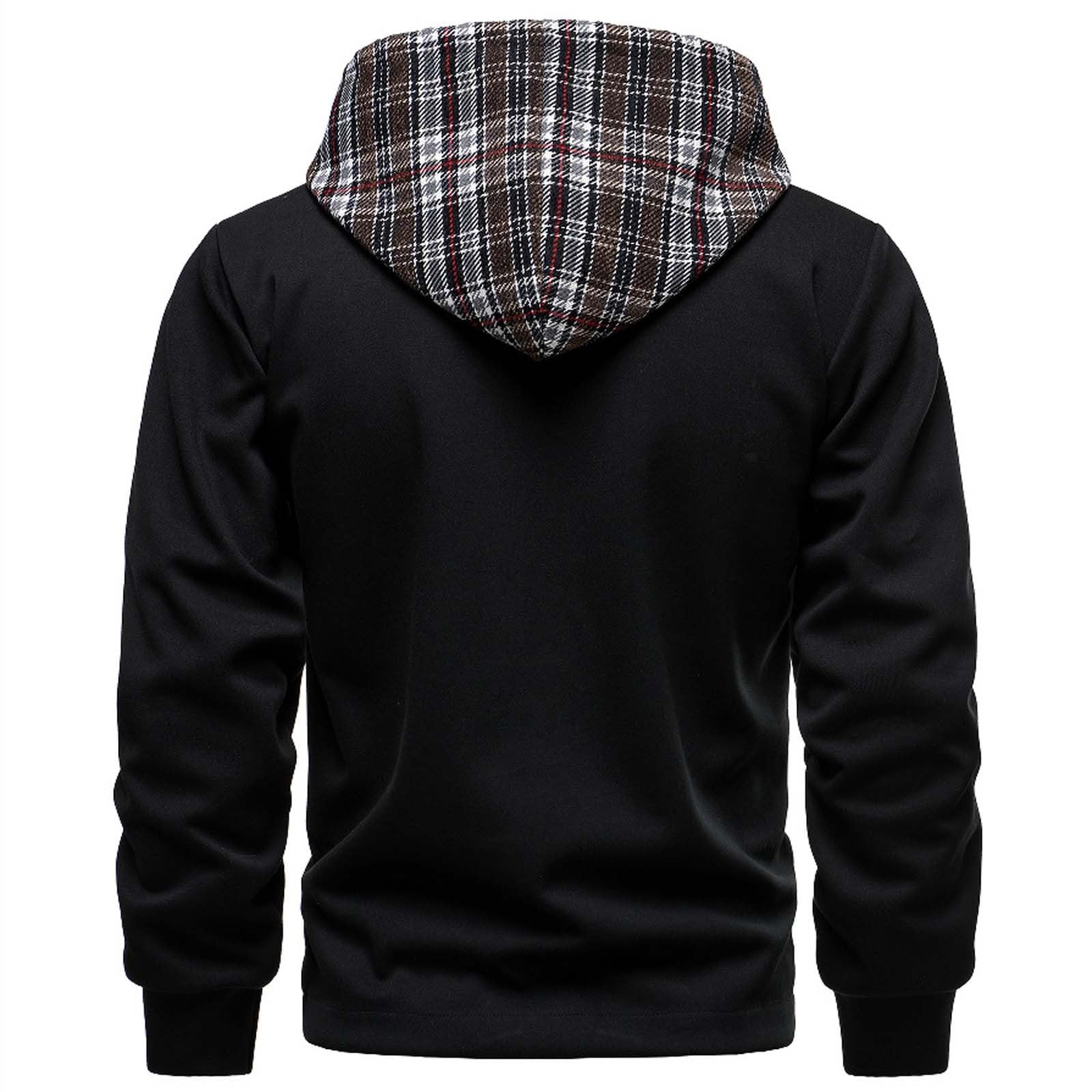 Felpa con Cappuccio Uomo Oversize Felpa Uomo con Effetto Due Pezzi Hoodie Sweatshirt Casual Sportiva Manica Lunga Design Patchwork Moderno Morbido per Autunno Primavera Tempo Libero