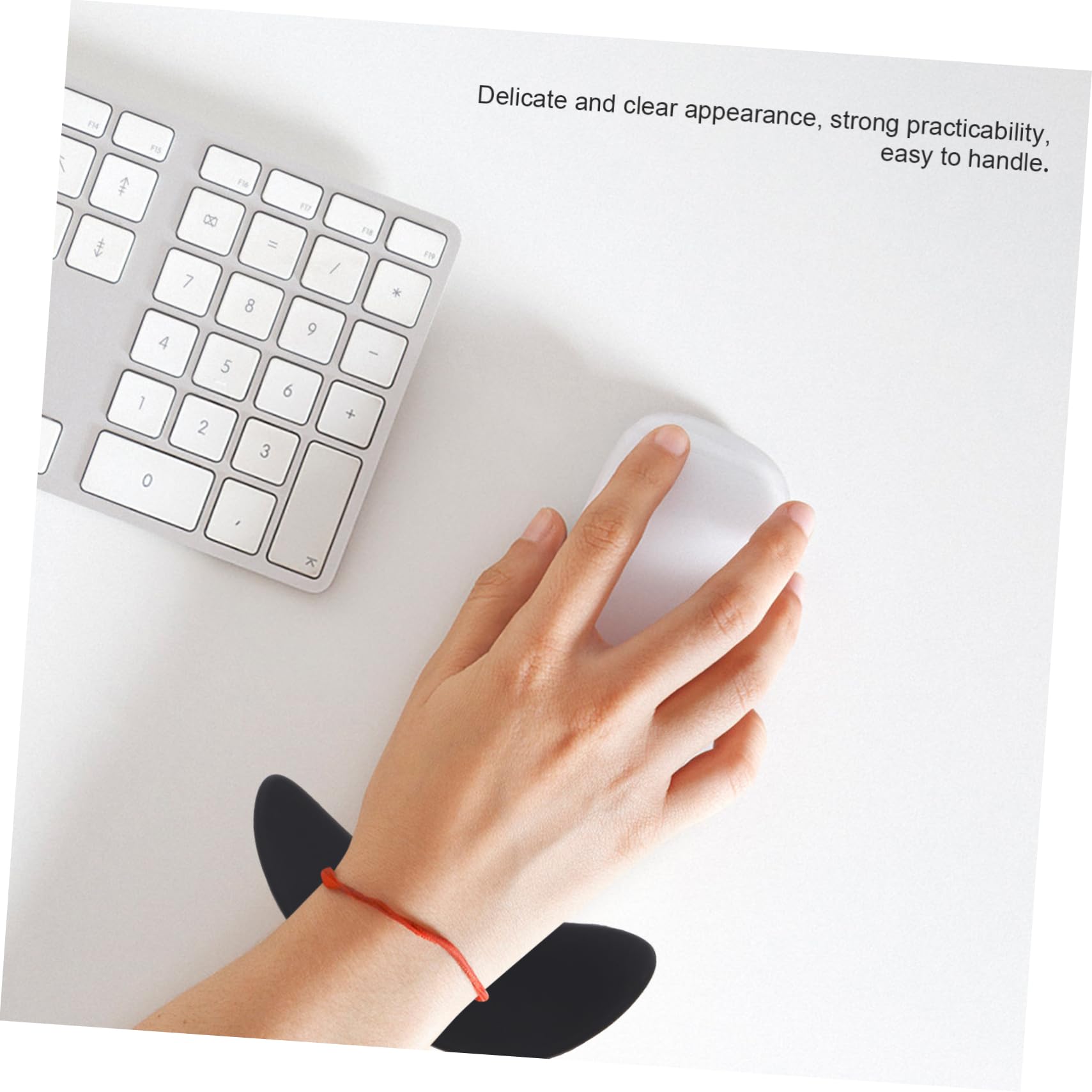 SHINEOFI 3 Pz tappetino da polso per mouse tastiera morbida kit per orpelli per topo mano supporto del gomito della tastiera supporto poggiapolsi per mouse Gel di silice Black