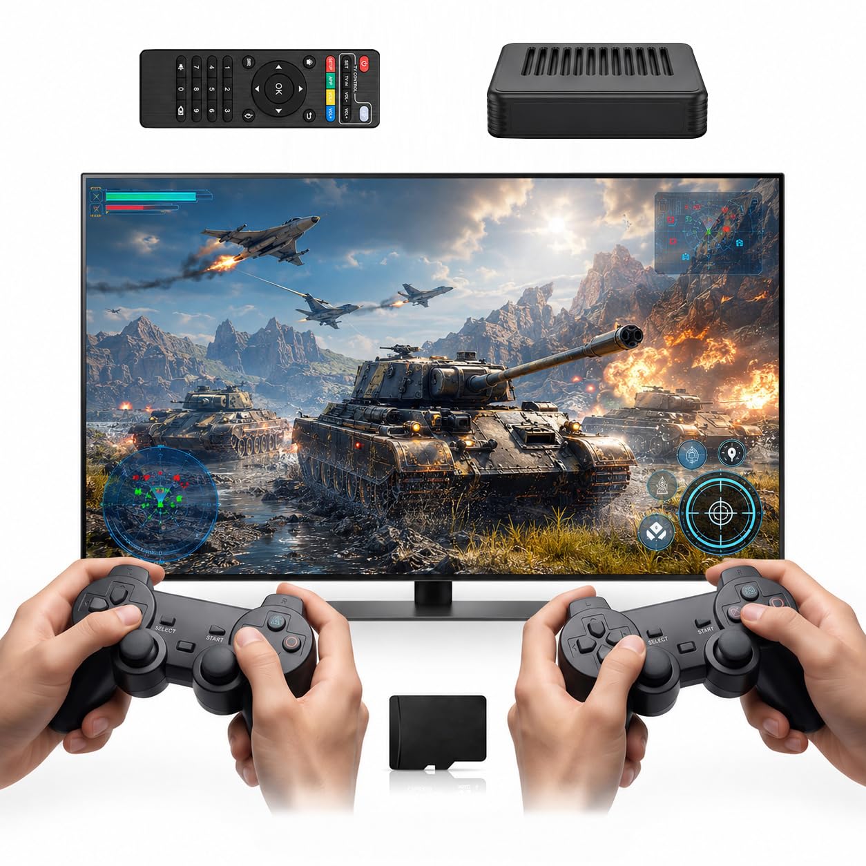 Whatsko Retro Konsole (256G), Video Konsole, Heim-Arcade-System, Super Konsole, Plug and Play, 4k HDMI, 2.4g Drahtlose Gamepads, für Freunde, Familienunterhaltung oder als Geschenk