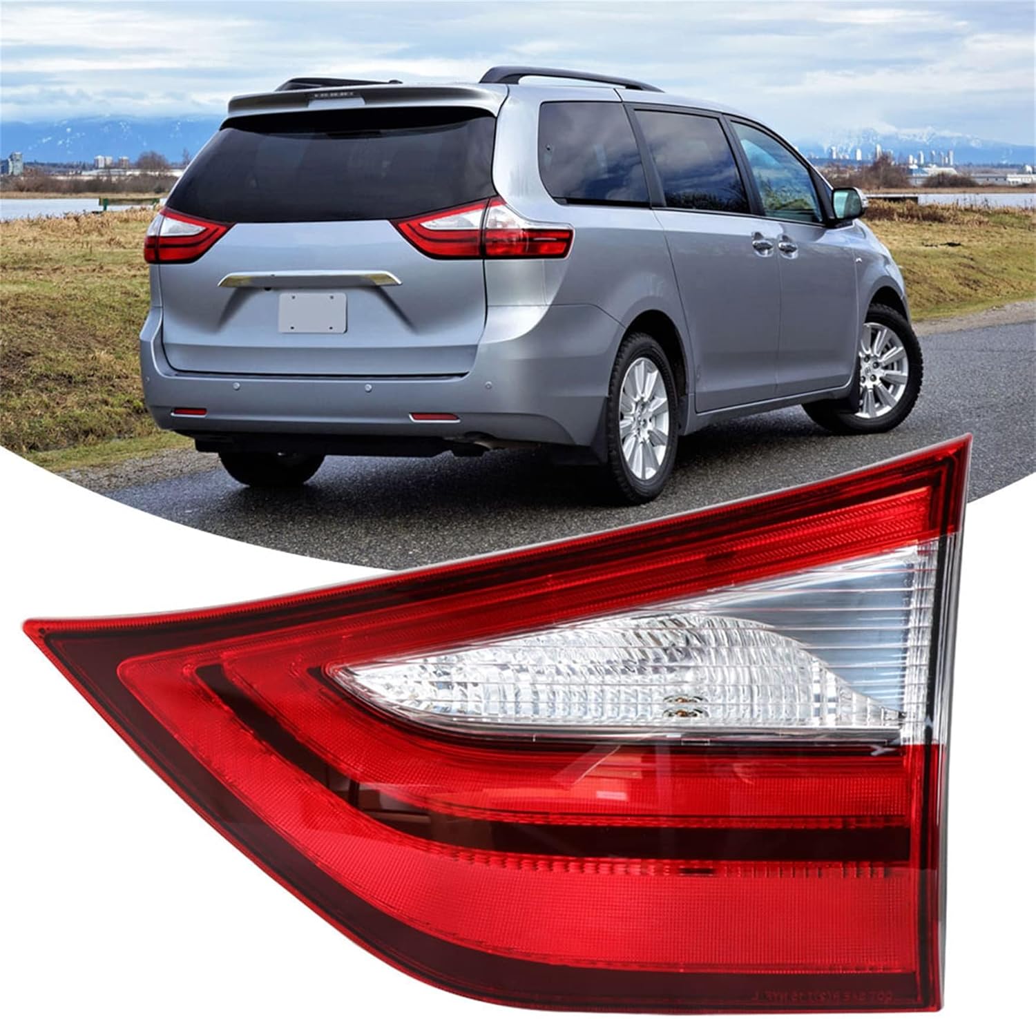 WFLNHB Right Side Inner Tail Light Assembly Replacement for Toyota Sienna 2015-2020 Passenger Side Rear Brake Lamp 8158008030 TO2803117