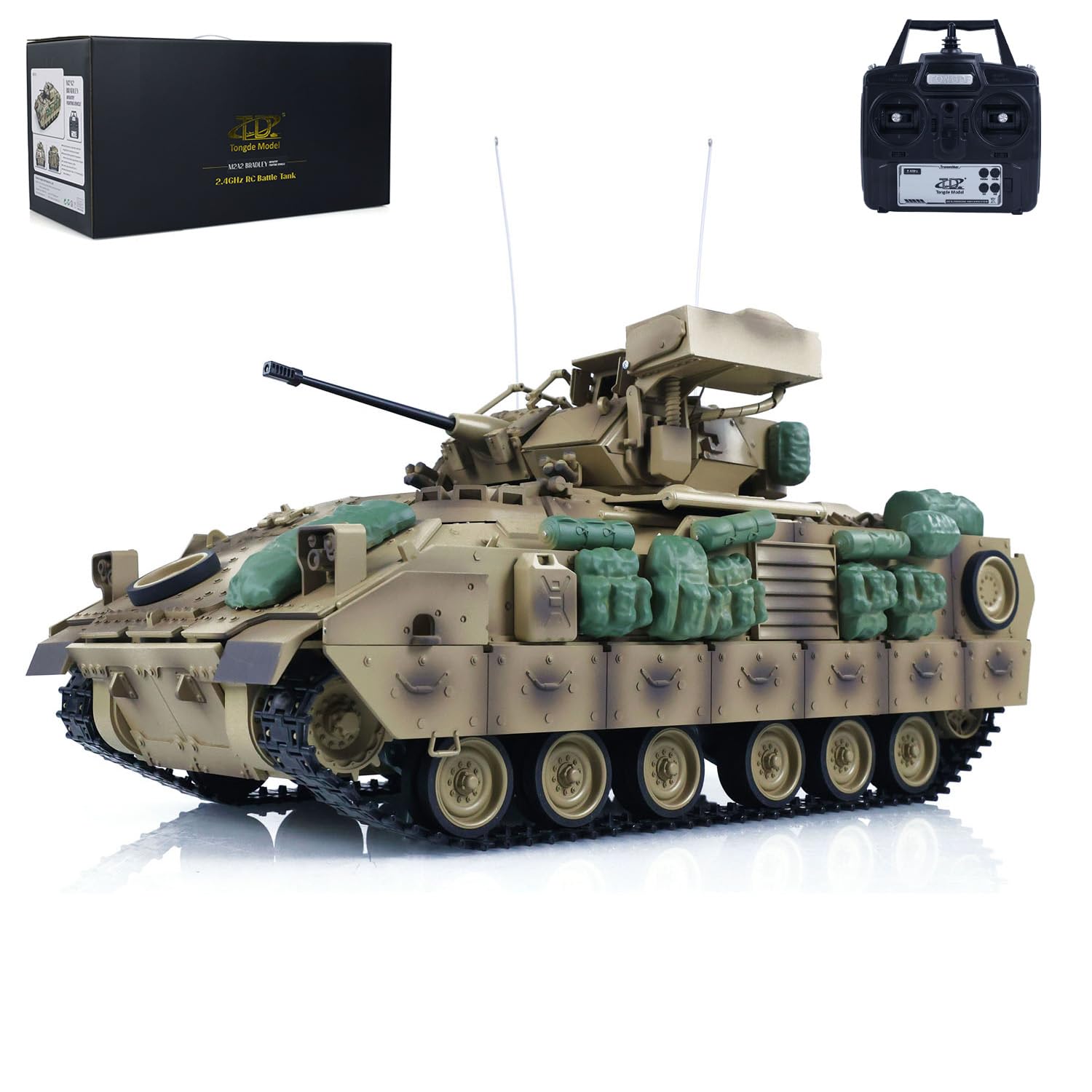 新品未使用　M2A2 ブラッドレーバトルタンク　 ラジコン Amazon.co.jp: wheelfun 米国在庫あり 1/16 TD RCバトルタンク