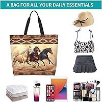 Vista 5 de Bolsa de mano para mujer, bolsa de playa grande, reutilizable, bolsa de comestibles, bolsa de hombro casual, bolsa de mano para compras, viajes