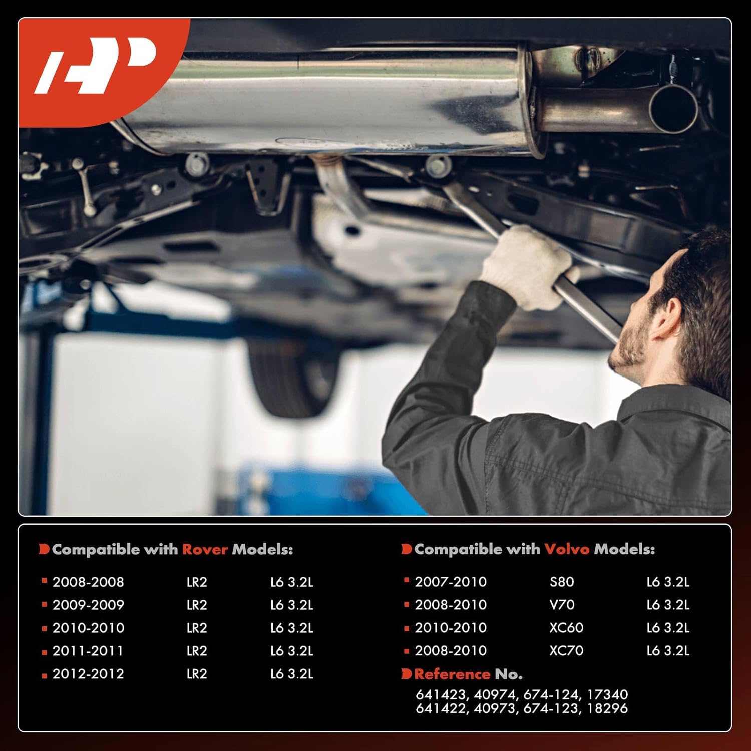 A-Premium 2-PC Left and Right Exhaust Manifold Catalytic Converter with Gasket Kit Direct-Fit Compatible with Volvo XC60 2010, S80 2007-2010, V70, XC70 & Land Rover LR2, 3.2L, E.P.A. Compliant