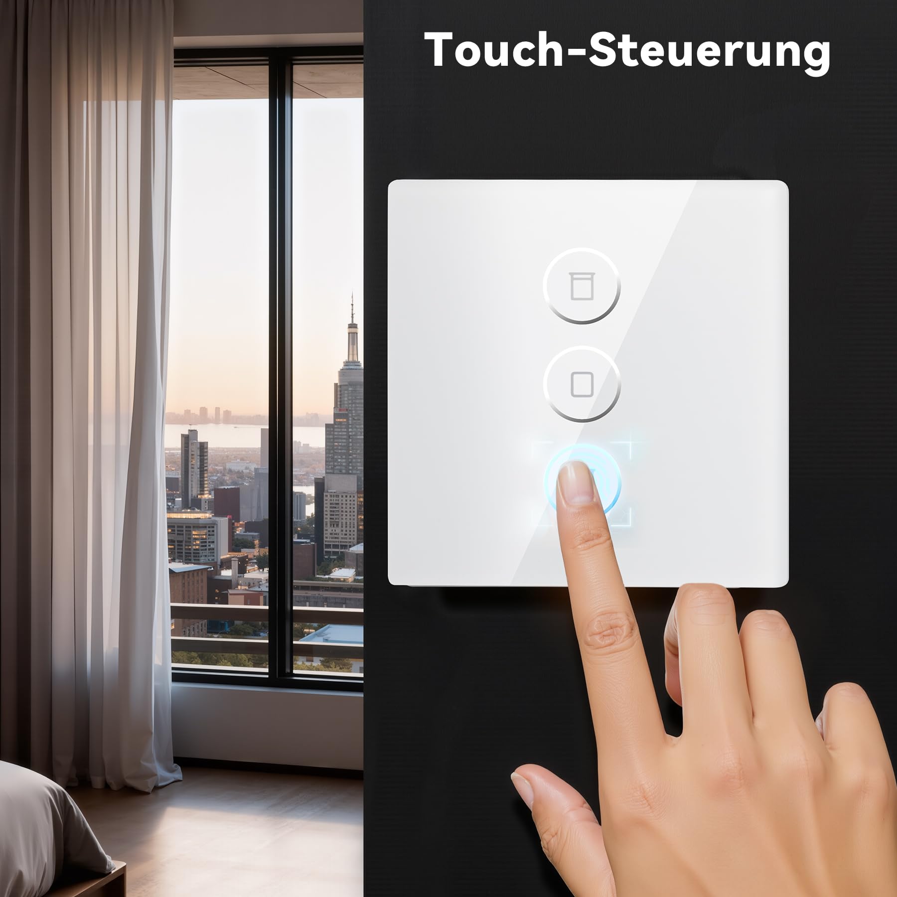 Interruttore per tapparelle WiFi, interruttore per tapparelle da incasso, compatibile con Alexa/Google Home/Smart Life, Wi-Fi per tapparelle necessita di controllo zero