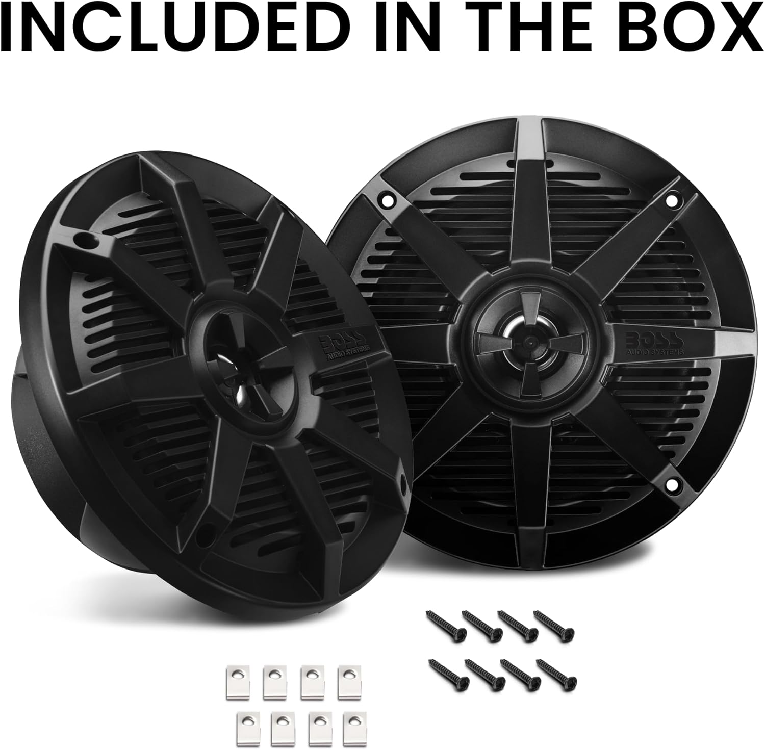 BOSS Audio Systems MR62B 200 Watt Per Pair, 6.5 Inch, Full Range, 2 Way Weatherproof Marine Speakers Sold in Pairs, Black - Image 6