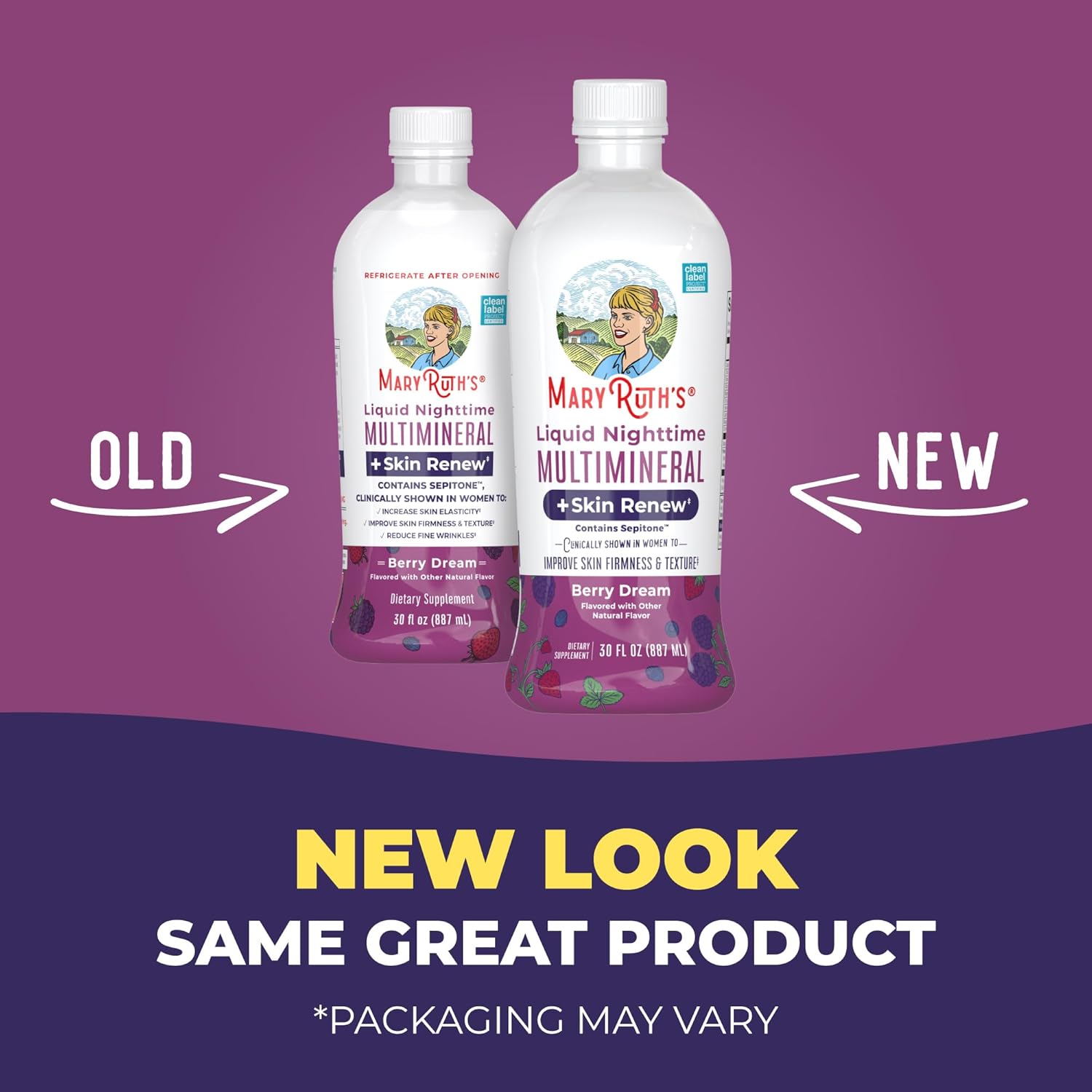 MaryRuth's Liquid Nighttime Liquid Multimineral + Skin Renew | Clinically Shown in Women to Reduce Fine Wrinkle & Improve Skin Firmness | Sepitone | NO Melatonin | Magnesium | Vegan | 30 Servings - Image 9