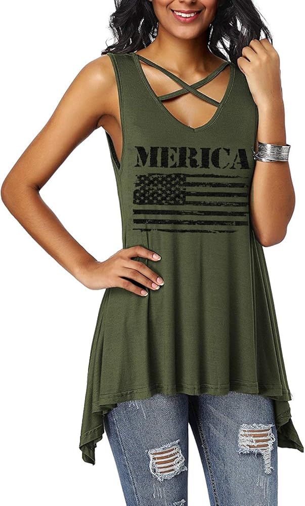 Amazon.com: 4th of July Tank Tops Shirts for Women American US