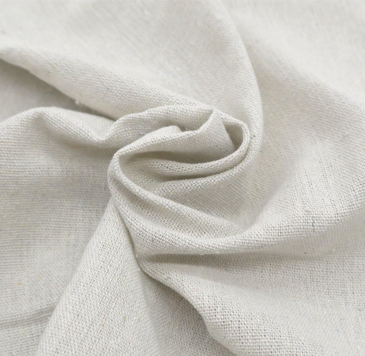 iNee Natural Linen Fabric for Needle Embroidery, Embroidery Fabric Linen 20"x 62",(Light Gray)
