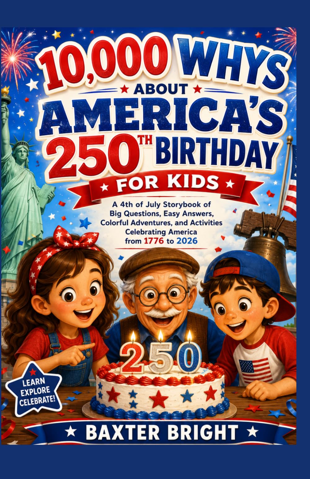 10,000 Whys About America’s 250th Birthday for Kids: A 4th of July Storybook of Big Questions, Easy Answers, Colorful Adventures, and Activities Celebrating America from 1776 to 2026