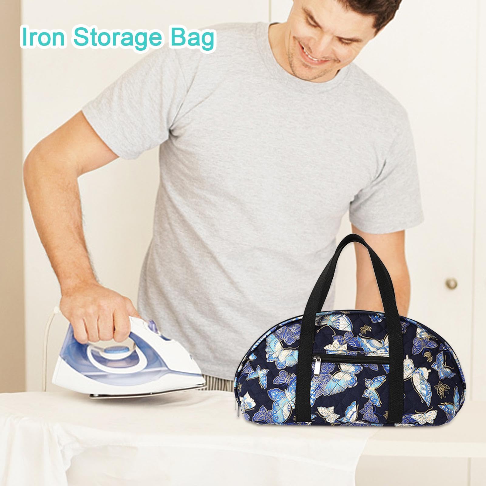 Sac de fer à vapeur – Petit sac de voyage portable pour fer à repasser, sac de voyage polyvalent pour fer à repasser, aiguilles, fils