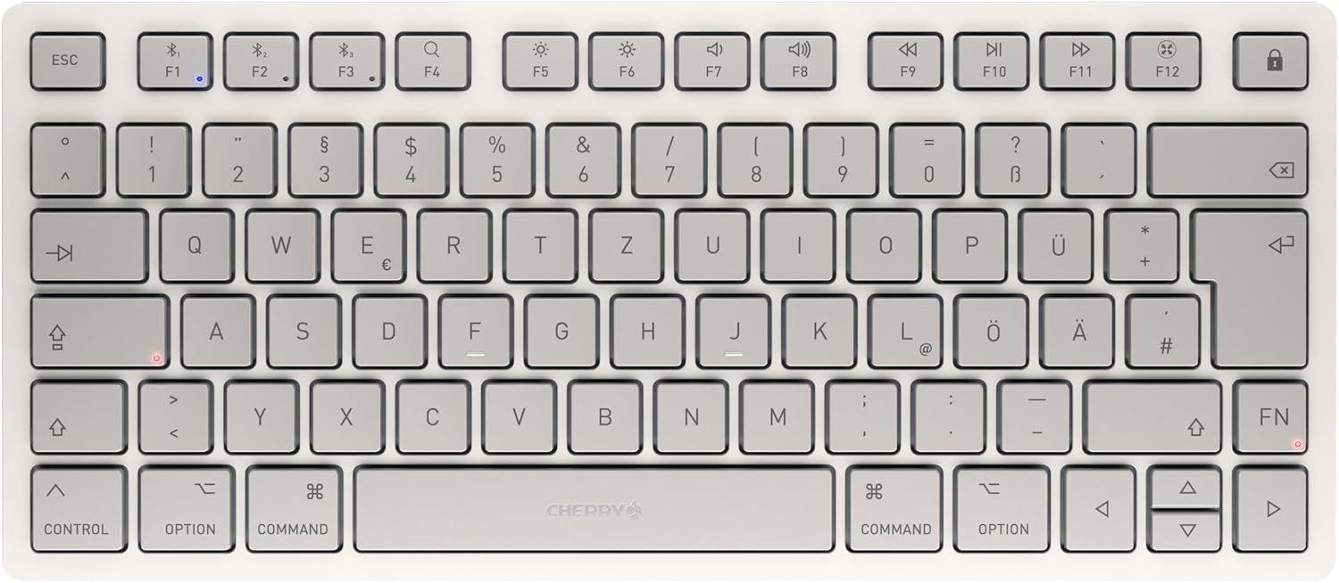 Cherry KW 7100 Mini BT for MAC Bluetooth Keyboard DE Moonlight White