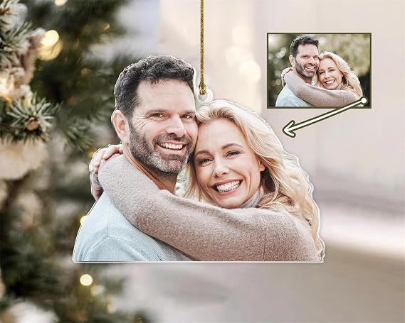 Personalized Family Name Ornaments 2025 Custom Ornament Family with Photo Acrylic Ornament Customized Gifts,Custom Decorations Keepsake Gifts for Kids,Adults,Home,Loves,Friends,Couples