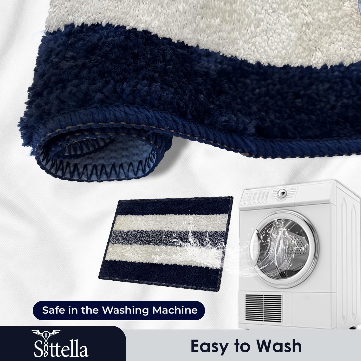 SITTELLA 3 Bath Mats - Soft, Absorbent & Non-Slip -5 SITTELLA 3 Bath Mats - Soft, Absorbent & Non-Slip -5