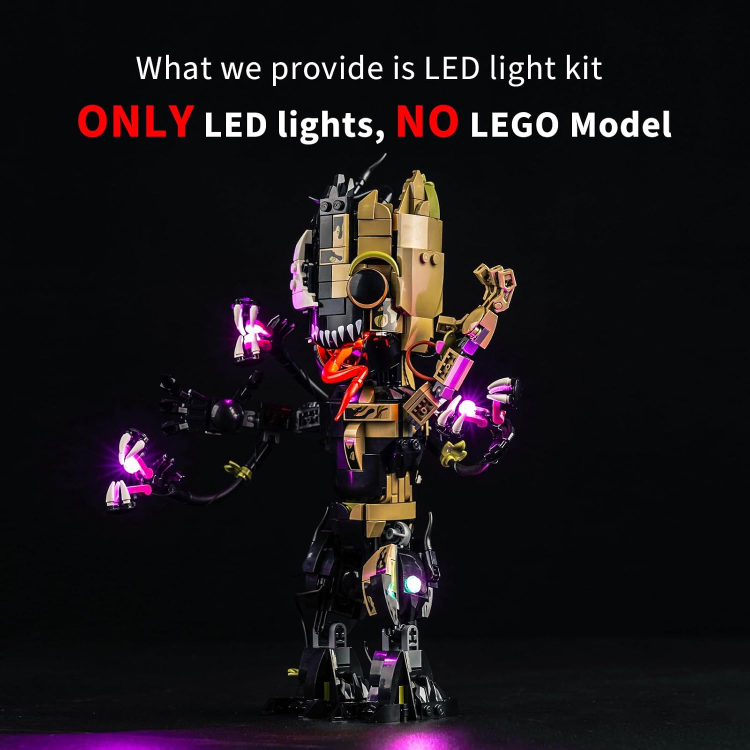 LED Light Kit for Lego 76249 Venomized Groot, Light Kit ONLY, Lego Model is NOT Included