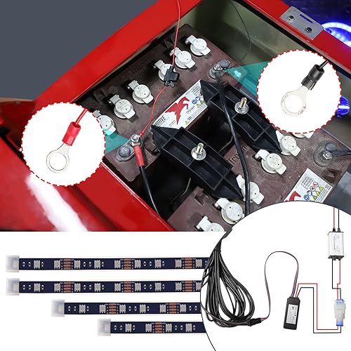 Miniatura 8 de Roykaw Tira de luz LED para carrito de golf, iluminación de neón para debajo de la carrocería, estándar de millones de colores, LED para EZGO/Club