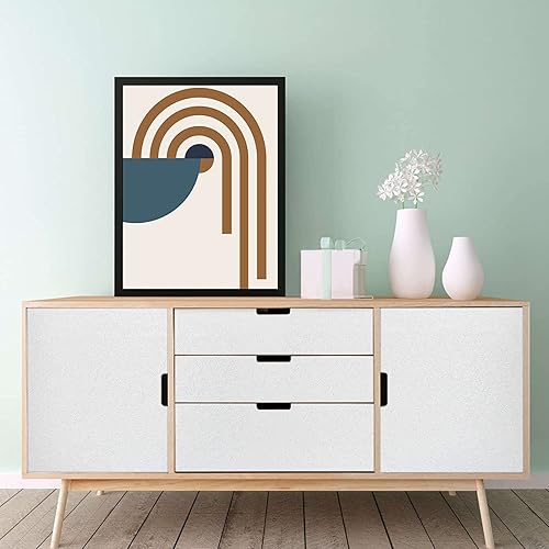 Miniatura 5 de Abyssaly Papel tapiz blanco autoadhesivo autoadhesivo en relieve, papel de contacto blanco de 17.71 x 118 pulgadas, papel tapiz de cocina extraíble,