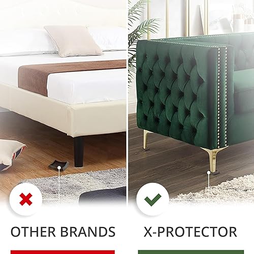 Miniatura 2 de X-PROTECTOR - Vasos para muebles de 1.7 pulgadas, 4 unidades, posavasos forrados para muebles, tapones de cama ideales, almohadillas antideslizantes