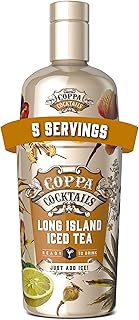 COPPA COCKTAILS - Long Island Iced Tea 700 ml, Cóctel Contundente, con Vodka, Ron, Tequila, Triple Seco, Ginebra con Zumo de Lima y Cola, Sabor Dulce y Ácido, Color Marrón Turbio, 10% Volumen Alcohol