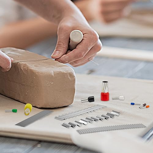 Miniatura 5 de Cortador de arcilla de polímero flexible de 45 piezas, cortadora de cuchilla, herramientas de corte para manualidades de bricolaje, moldear y