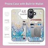 Vista 187 de LETO para iPhone 15 Pro Funda tipo cartera - Tapa tipo folio con patada - Diseños de moda - Tarjetero - Funda protectora para mujeres y niñas - 6.1