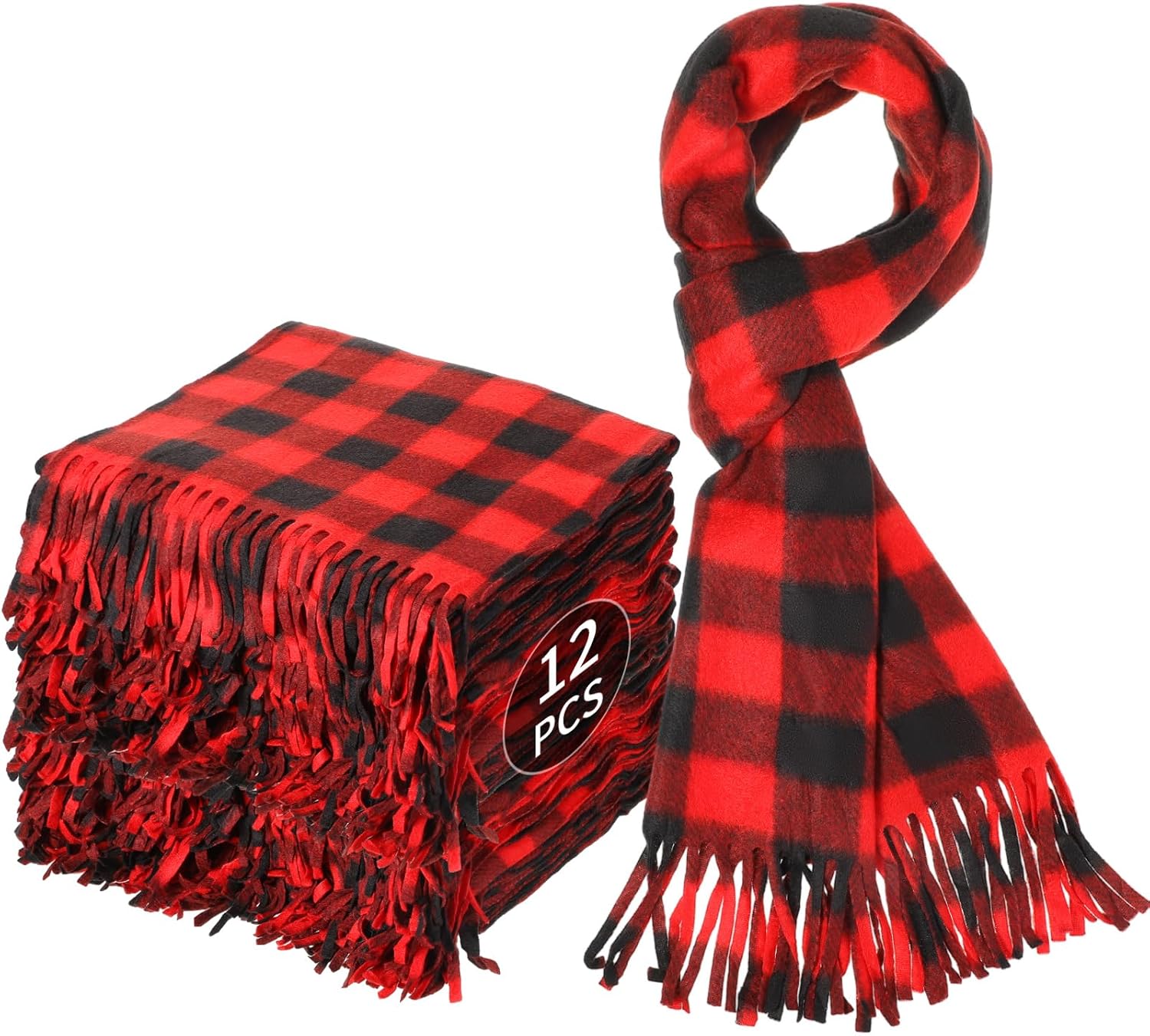 Chuarry Christmas Buffalo Plaid Scarves Bulk Plaid Checked Winter Scarf For Men Women