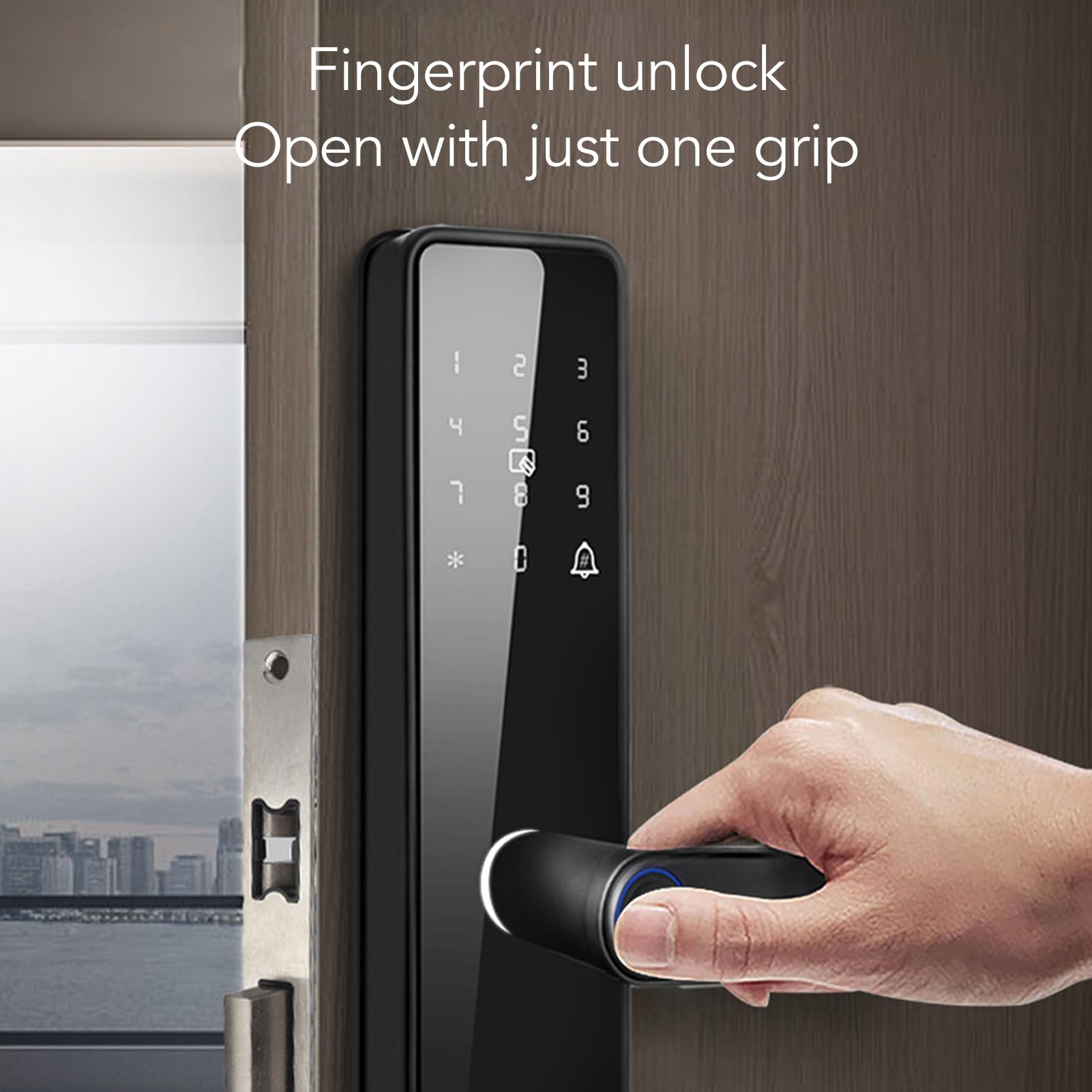 Smart Fingerprint Door Lock Home Security Anti Theft Elderly Friendly Aluminum Alloy