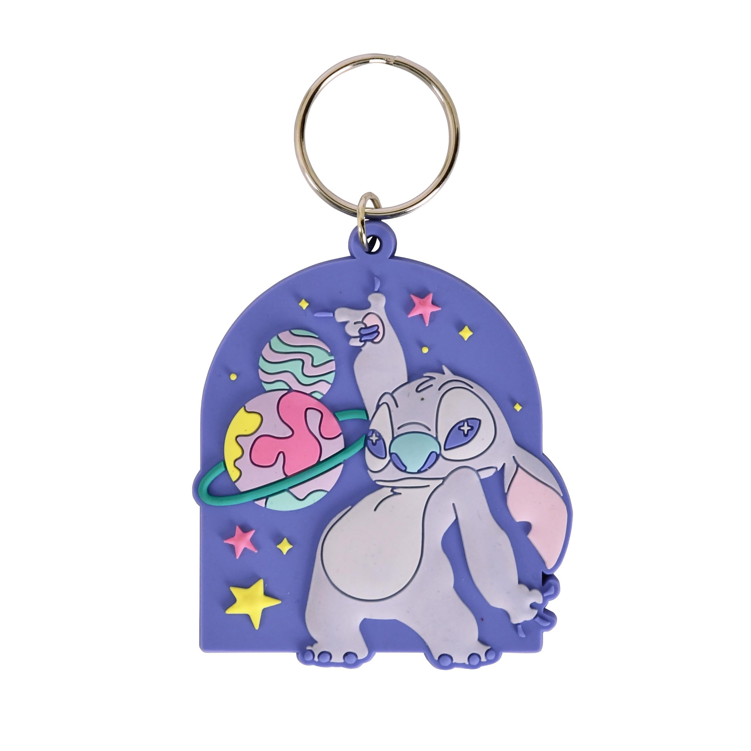 Rubber Keychain - Disney Stitch Space Rocks