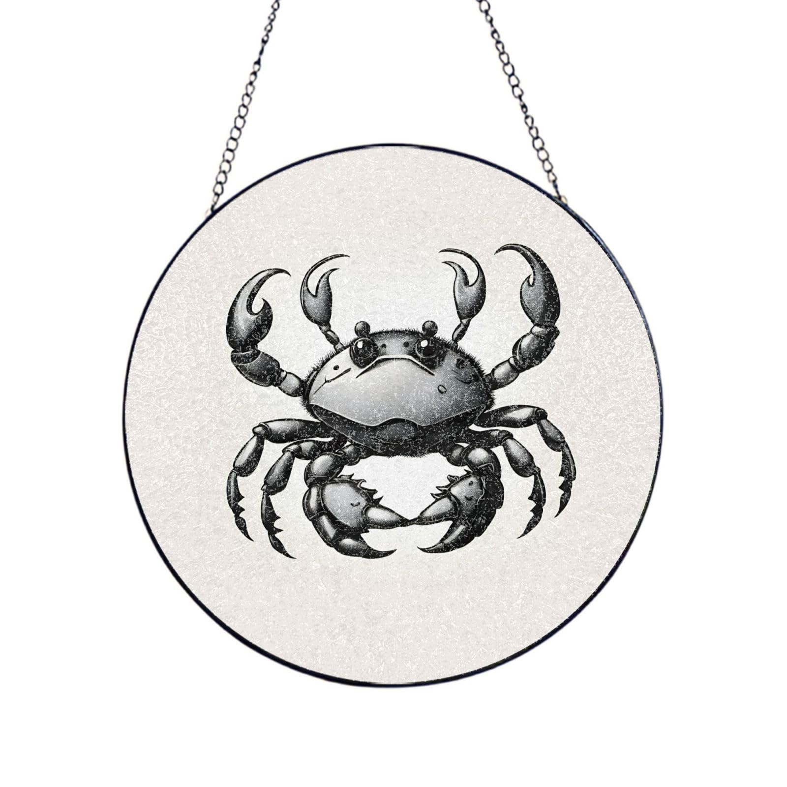 Regalo para mujer atrapasueños de cristal de cangrejo animado
